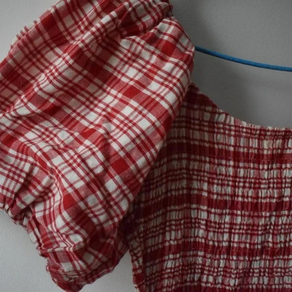 Fashion Brand Company Red Plaid Picnic Dress - Picture 2 of 5
